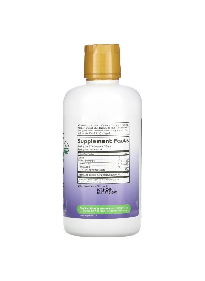 Dynamic Health Dynamic Health, Certified Organic Acai Gold , 32 fl oz (946 ml)  - Image 2