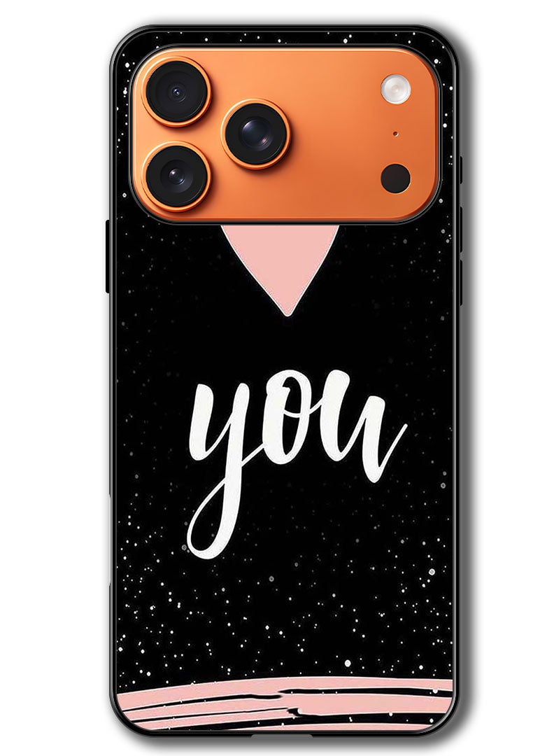 Theodor Case Compatible with Apple iPhone 17 Pro Max 6.9 Inch Protection Shockproof Bumper Cover Love You - Image 1