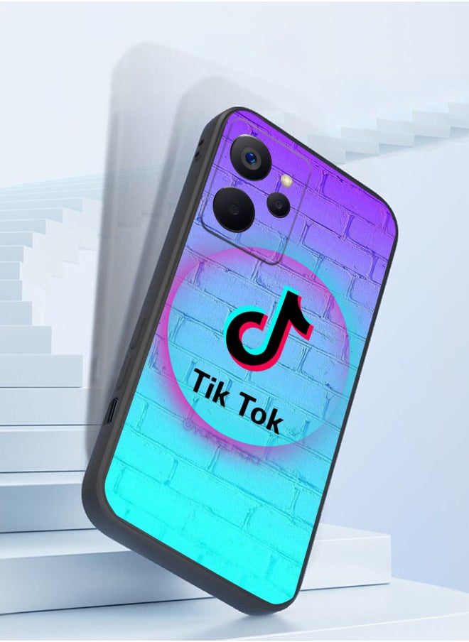 Generic - Protective Shockproof Case Cover For realme 9i 5G TikTok logo aesthetic Drawing - Image 1