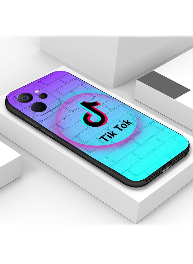 Generic - Protective Shockproof Case Cover For realme 9i 5G TikTok logo aesthetic Drawing - Image 1