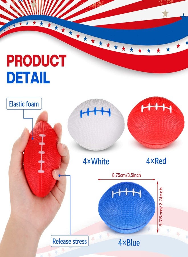 Zhanmai 12 Pack Mini Foam Football Sports Stress Ball Bulk for Kids 3.5 x 2.3 Inches Party Favor Supplies Decorations Small Soft Football Stress Relief Toy for School Carnival Reward - Image 3