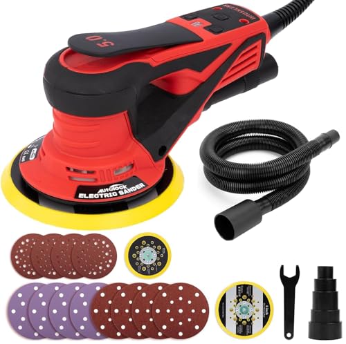 Autolock Electric Random Orbital Sander 350W Brushless Motor with 5 6 Inch Pads 10000RPM Palm Sander for Woodworking Sanding and Polishing 1pcs - Image 1
