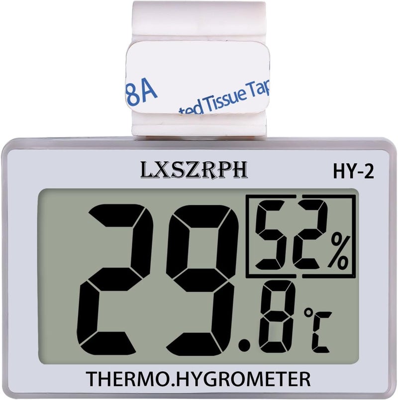 GXSTWU Reptile Hygrometer Thermometer, Digital Amphibian Hygrometer Thermometer with Hook Temperature Humidity Meter Gauge for Reptile Tanks, Terrariums, Vivarium, LCD Display 1pack - Image 1