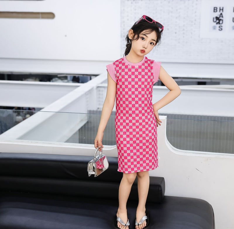 [Hip Skirt] Children'S 2025 Summer Girls Sleepless Skirt Casual Ice Feeling Full Print Foreign Style Skirt - Image 1