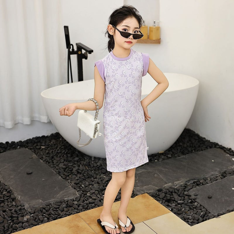 [Hip Skirt] Children'S 2025 Summer Girls Sleepless Skirt Casual Ice Feeling Full Print Foreign Style Skirt - Image 4