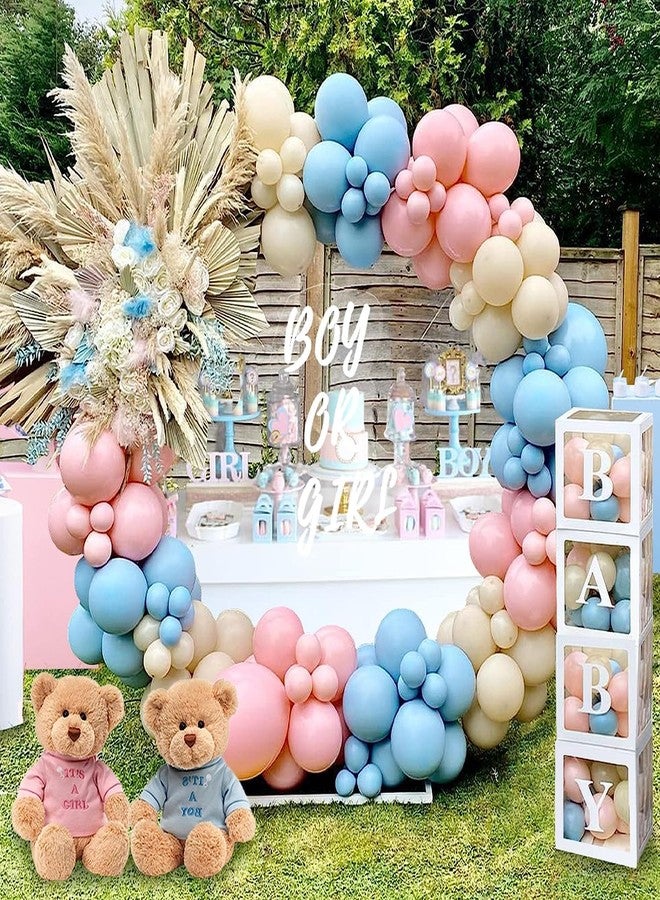 Chocozone Macron Balloons Birthday Decorations for Boys & Girls Its a Boy Or Girl Balloons (Pack of 104) - Image 1