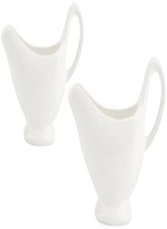 AKDC Yardwe 2Pcs Ceramic Gravy Boat Sauce Boat With Handle Gravy Server Pourer For Salad Condiment Milk Coffee Creamer  - Image 1