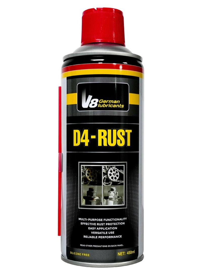 D4 Rust Spray (450ML) – Multi-Purpose Rust Protection & Lubrication