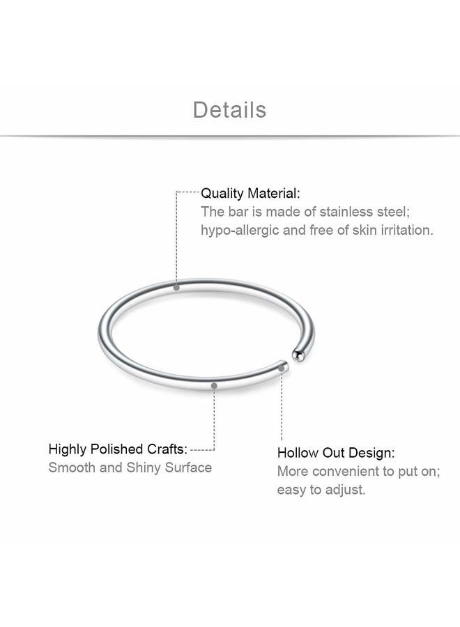 SCERRING Fake Ring Stainless Steel Non-Piercing Rings Clip On Nipplerings Faux Body Piercing Jewelry for Women Men 27PCS Mix Color 1# - Image 2