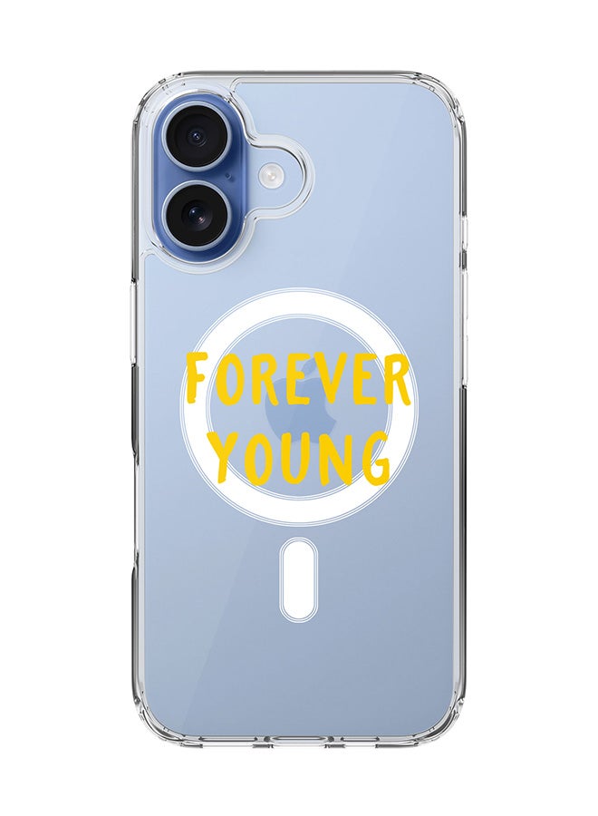 Stylizedd Classic Clear MagSafe Case for iPhone 17 , Hybrid Soft Case Flexible Edges Anti Drop TPU PC Gel Thin Transparent Cover [ Designed for iPhone 17 ] - Forever young