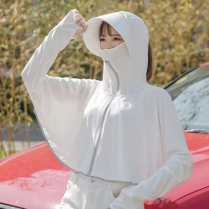 Summer 2023 Breathable Sunscreen Coat for Women Blue  - Image 5
