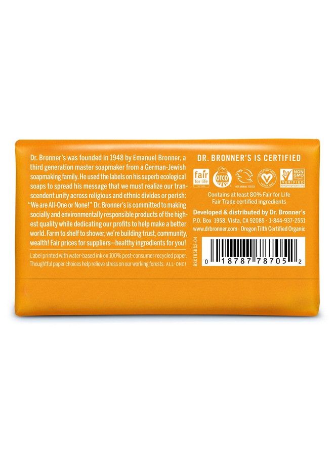 Dr. Bronner's Dr. Bronner’S Purecastile Bar Soap (Citrus 5 Ounce) Made With Organic Oils For Face Body And Hair Gentle And Moisturizing Biodegradable Vegan Crueltyfree Nongmo - Image 3