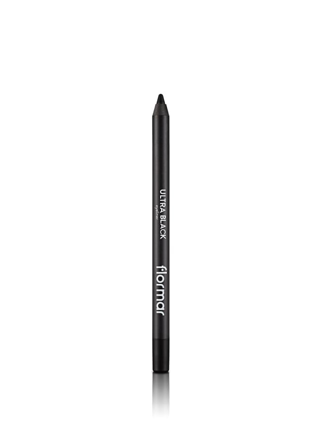 flormar Ultra Eyeliner – Black – Precise Tip, Long-Wear, Matte Finish, Pearlescent Shimmer 001-BLACK - Image 1