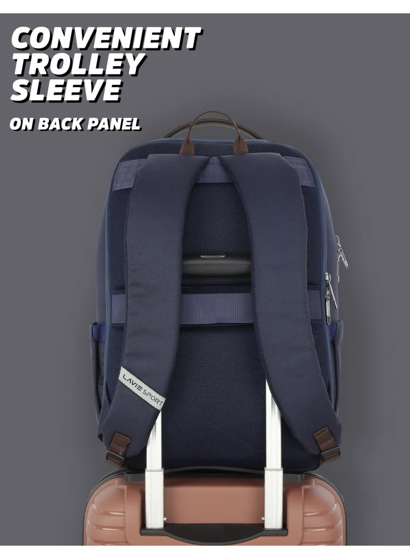 Lavie  Sport Baron 21L Laptop Backpack For Men & Women  |Boys & Girls (Navy/Choco)  | Best Price UAE