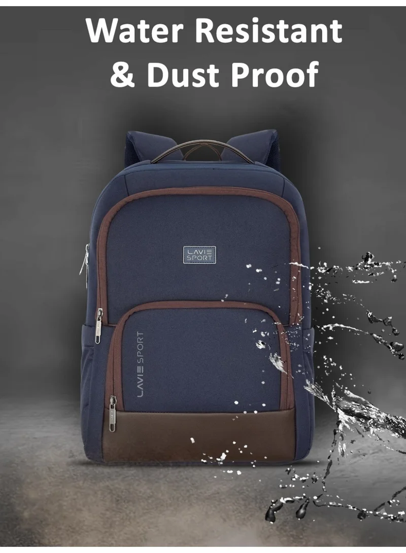 Lavie Sport Baron 21L Laptop Backpack For Men &amp; Women  |Boys &amp; Girls (Navy/Choco)