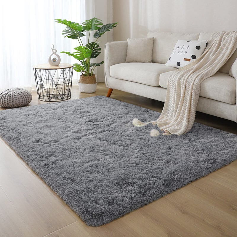DweIke Super Soft Shaggy Rugs Fluffy Carpets/Area Rug for Living Room Bedroom Girls Kids Room Nursery Home Decor  Non-Slip Plush Indoor Floor Bedside Rug  4x6 Feet Grey - Image 3