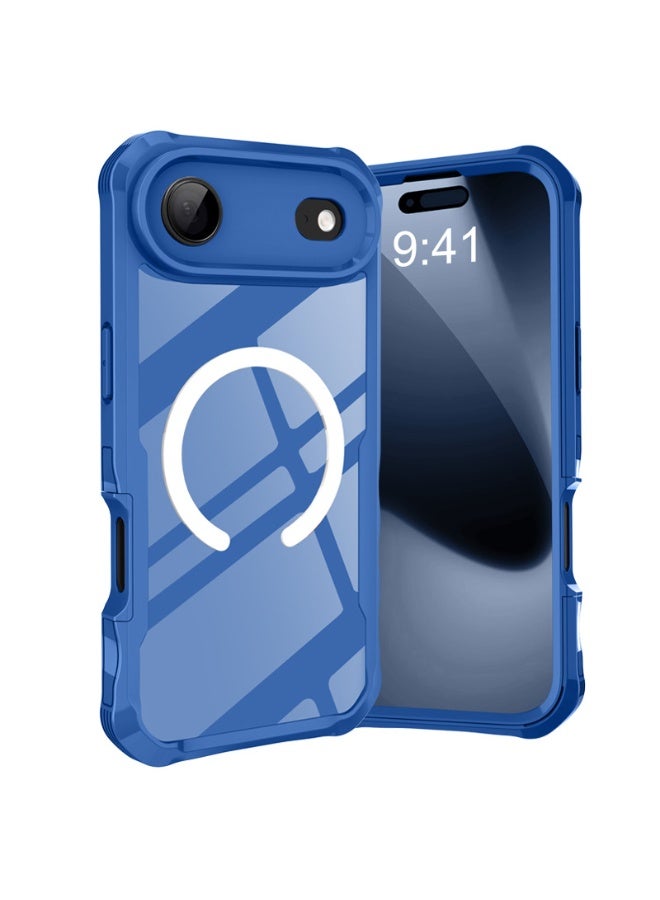 عام غطاء لآيفون 17 برو ماكس 6.9 بوصة: مزود بواقي شاشة من الزجاج المقوى مدمج وزر تحكم بالكاميرا، متوافق مع ماج سيف، غطاء واقٍ كامل للجسم 360 درجة. - Image 1