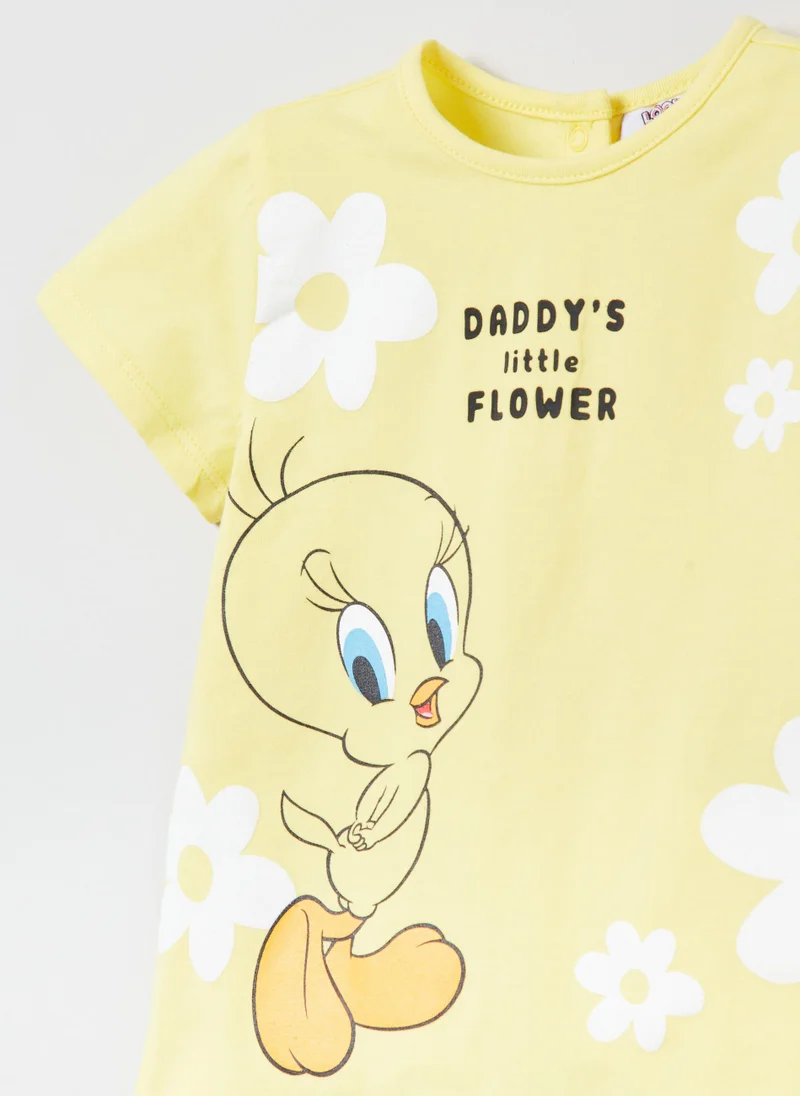 او في اس T-shirt with Looney Tunes Tweetie Pie print