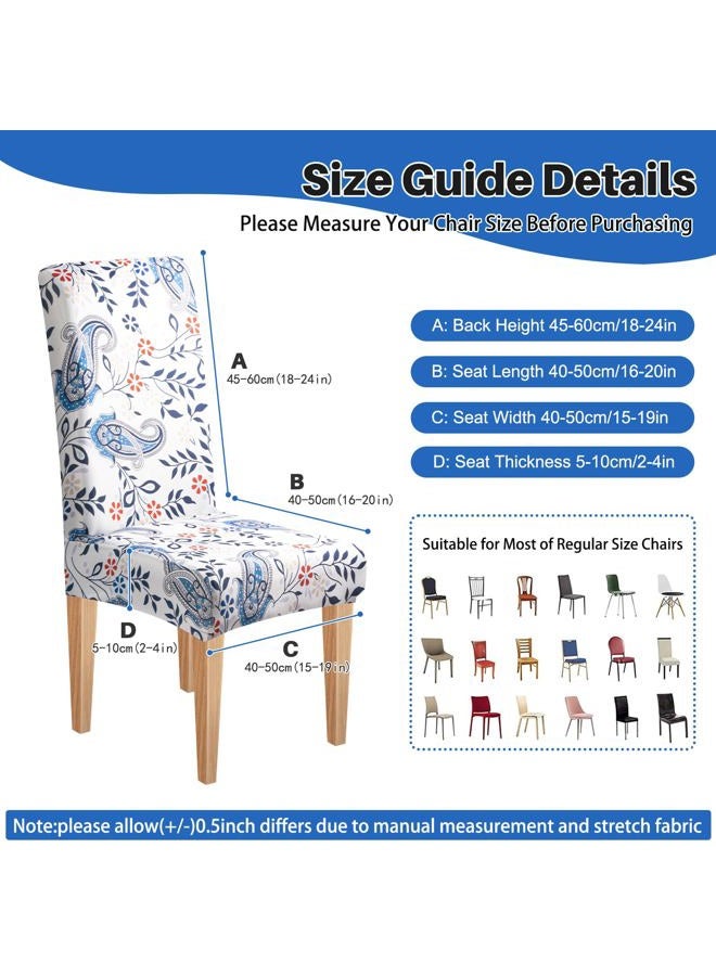 Dioxide High Stretch Chair Covers for Dining Chairs, Washable Dining Chair Covers Set of 6, Soft Kitchen Chairs Seat Covers, Parsons Chair Slipcovers Protectors for Home Hotel Restaurant Banquet - Image 2