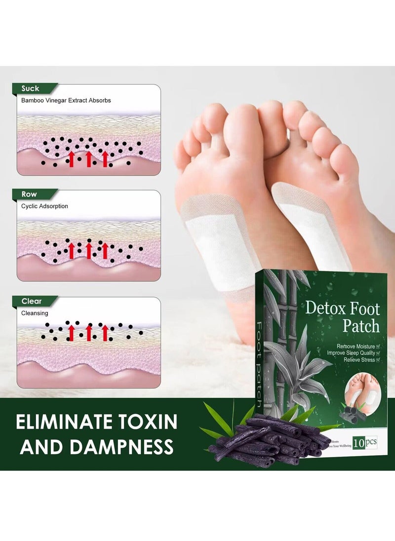 Excefore - Detox Foot Patches, 20PCS Detox Foot Pads to Remove Body Toxins & Dampness, Deep Cleansing Pads for Stress Relief & Sleep Aid & Relieve Fatigue - Image 1