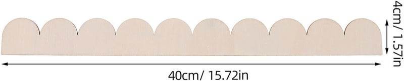 24pcs Unfinished Scalloped Wood Frame Moulding Decorative Edge Trims for DIY Door Cabinet Wall Crafts Wood Frame Decoration - Image 2