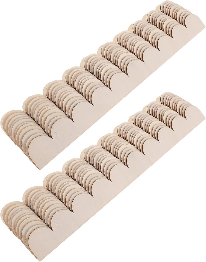 24pcs Unfinished Scalloped Wood Frame Moulding Decorative Edge Trims for DIY Door Cabinet Wall Crafts Wood Frame Decoration - Image 1