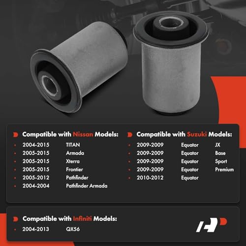 A-Premium 2 x Front Lower Control Arm Bushing Kit, Compatible with Nissan Frontier 2005-2015, Pathfinder 2005-2012, TITAN 2004-2015, Armada, Xterra, Pathfinder Armada & Infiniti QX56 & Suzuki Equator - Image 2