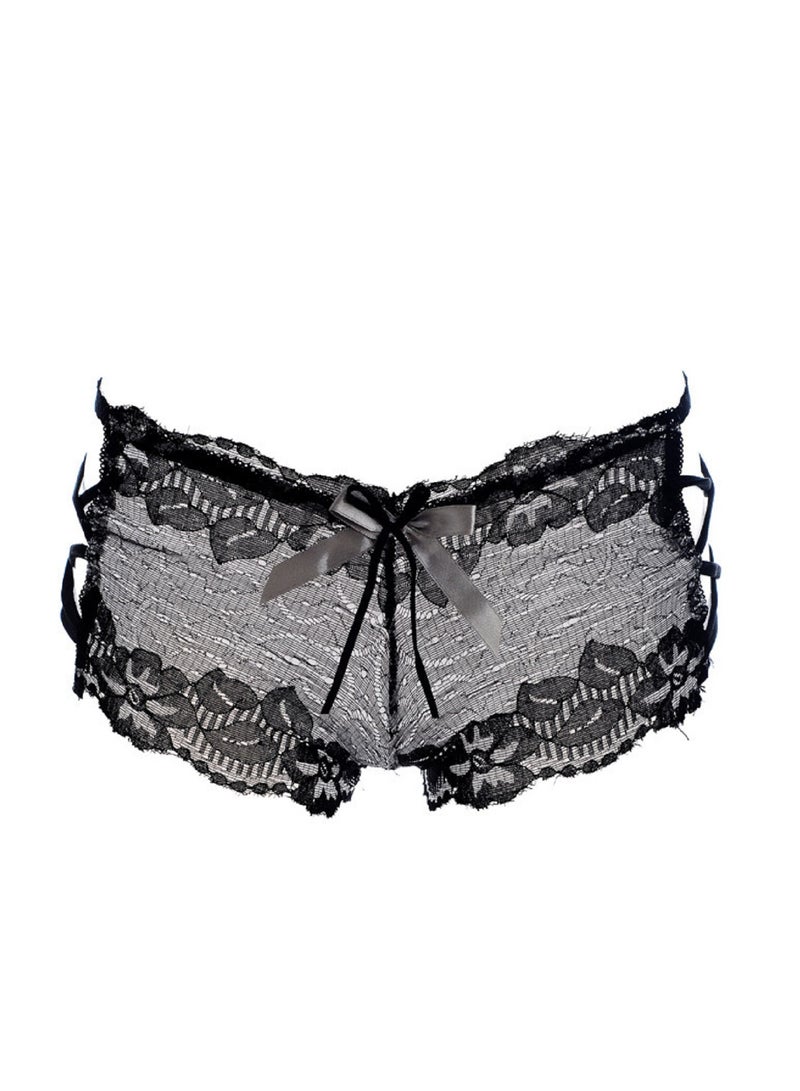 Women Lace Mid Rise Brief Underwear Breathable Scallop Trim Panties  - Image 4