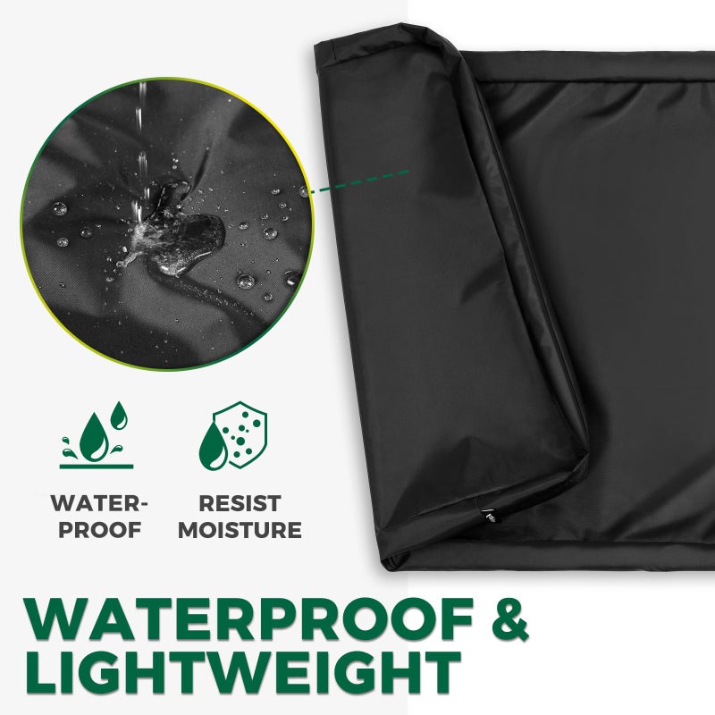 PAWFINITY Waterproof Dog Bed Cover Replacement Washable, Easy to Clean, Pet Hair Resistant, Heavy Duty Oxford, Zipper Closure, Indoor/Outdoor Use, Fits 36 Inch Dog Crate - Large - 35"x 22"x 3.5" - Black - Image 3