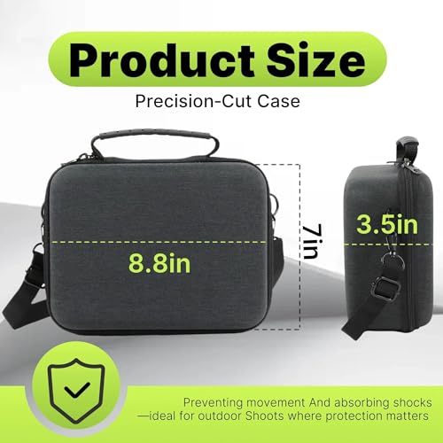 Yudylg Portable Carrying Case Compatible with XbotGo Chameleon, Hard Shell Protective Camera Case, Precision‑Cut EVA & High‑Density Oxford Fabric, Dustproof, Shockproof with Velvet Lining & Strap - Image 3