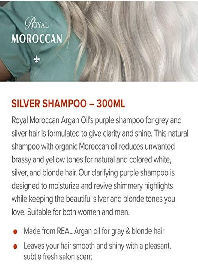 Royal Moroccan - Ampoo 300 Ml /10.05 Fl.Oz | Purple Shampoo For Blond Hair & Grey Hair|Lights Shampoo For Blond & Silver Hair |AntiYellow Shampoo | ParabenFree | Royal Moroccan Argan Oil Hair Products - Image 1