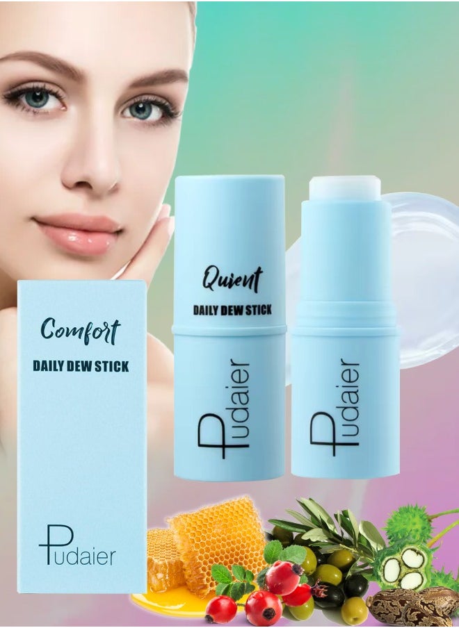 Daily Dew Moisturizing Stick Deep Hydrating Creamy Texture Non Sticky Moisturize Daily Cream Stick Multi Use Balm Stick Hydrating Primer Brightens and Glow Skin Makeup Stick Blue