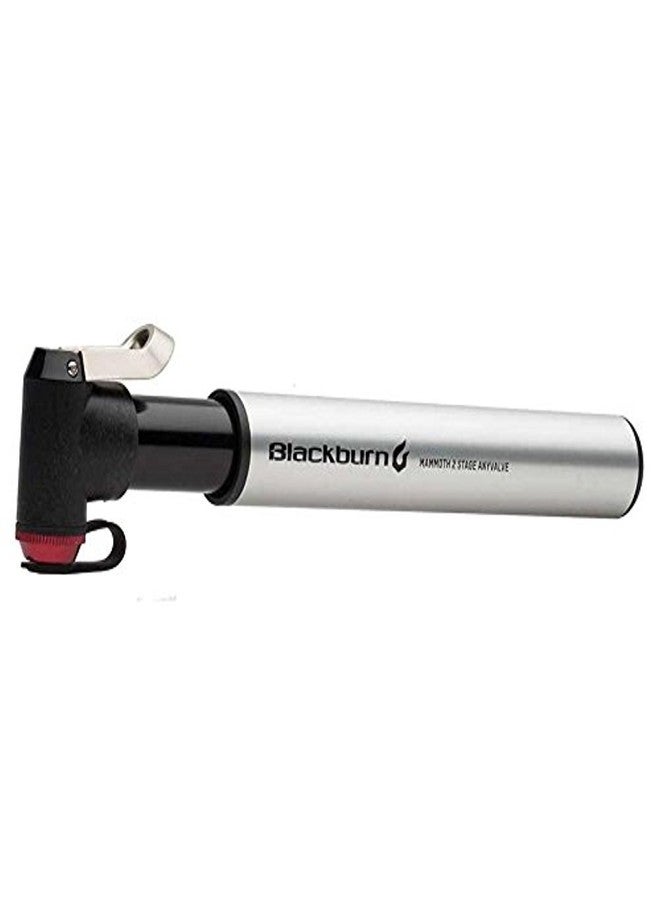 Blackburn Mammoth 2Stage Anyvalve Bike Mini-Pump (Silver, One Size) - Image 1