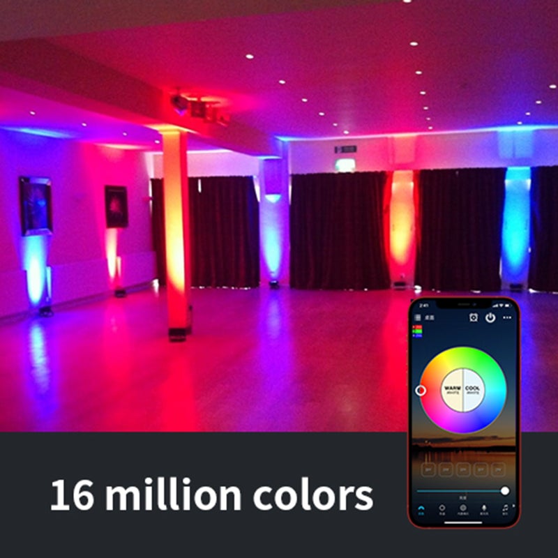 RGB+CCT Flood Light: 30W 1250LM 20000H Lifespan, App & Voice Control, Wireless & BT Dual Connection - Dimmable Color Changing, Timer & Music Sync, Spots Lamp for Indoor Outdoor Use with UK Plug - Image 5