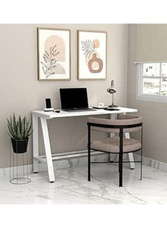 RIGID Steel Workstation Desk with Wooden Top White 75x100x50cm  - Image 1