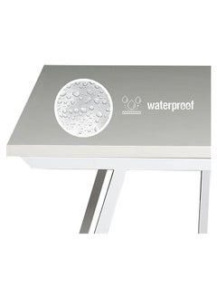 RIGID Steel Workstation Desk with Wooden Top White 75x100x50cm  - Image 4