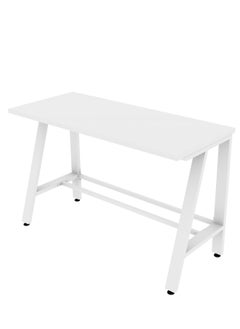 RIGID Steel Workstation Desk with Wooden Top White 75x100x50cm  - Image 5