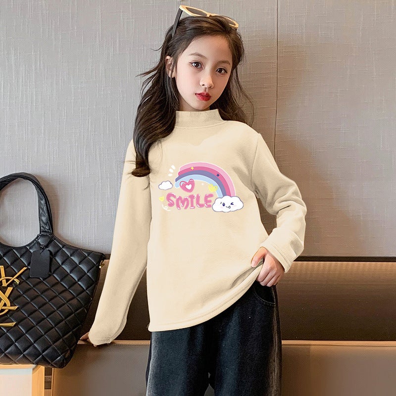 Y2414# Children And Girls Cute Printed New Long Sleeve Styline Fashionable Small And Medium-Sized Children'S Boys And Girls Leisure T-Shirt - Image 1