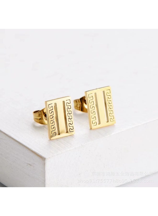 Goolsky Women’s Titanium Steel Pendant Necklace & Earrings Set – Elegant Minimalist Dainty INS Style Jewelry, Versatile Daily Gift - Image 2