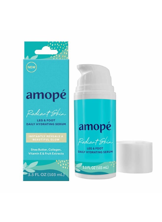 Amope Radiant Glowing Skin Leg & Foot Daily Hydrating Serum, 3.5 FL OZ, Body Lotion, Feet Cream, Moisturizer, Nourishing Complex of Collagen - Shea Butter - Vitamin E - Image 1