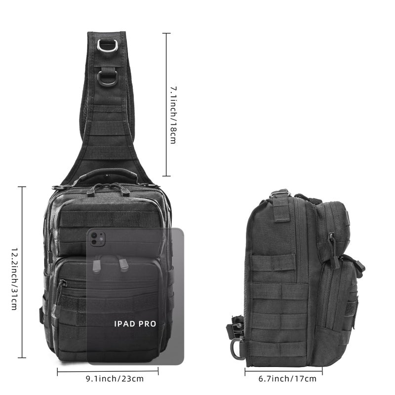 gracedon Tactical Chest Backpack Sling bag Pack Military Molle Assault Range Bags for Outdoor Sports Travel - Image 3