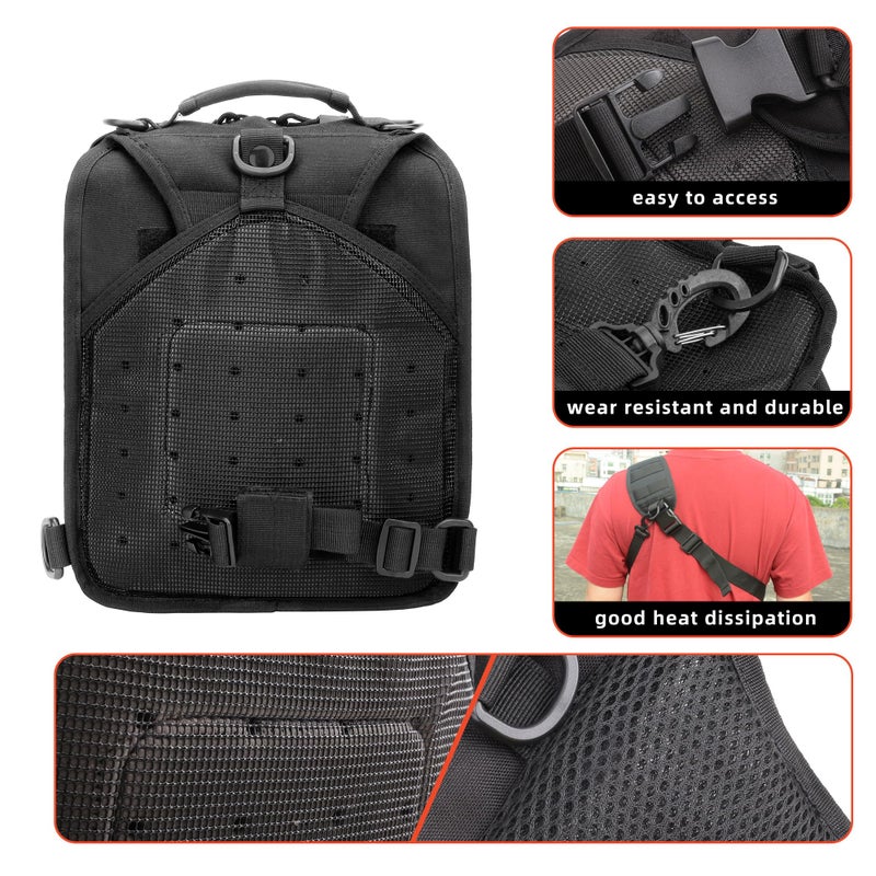 gracedon Tactical Chest Backpack Sling bag Pack Military Molle Assault Range Bags for Outdoor Sports Travel - Image 5