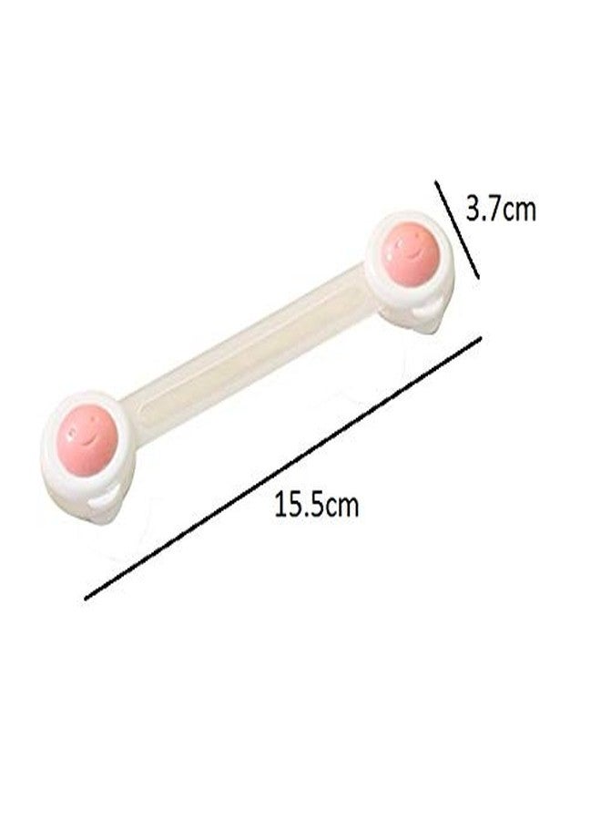 SYGA 8 Pcs Baby Safety Locks | Child Proof Cabinets, Drawers, Appliances, Toilet Seat, Fridge and Oven | Tools Not Required | Uses Dual Adhesive Tape and Latch System (Pink Smiley) - Image 3