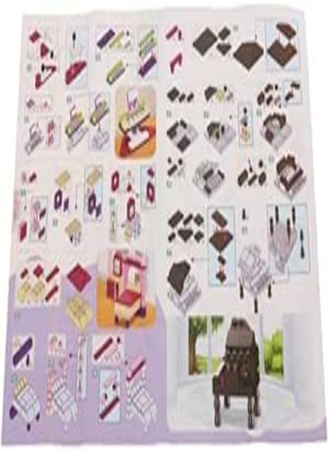 Plastic Building Block Kit Toy With Multiple Blocks To Building Bed And Piano Models Improve Motor Skills For Unisex Children Set Of 520 Of Pieces - Multi Color