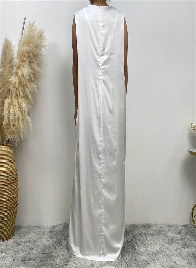 Loquat Casual Fit With Tank Top Dress White  - Image 3