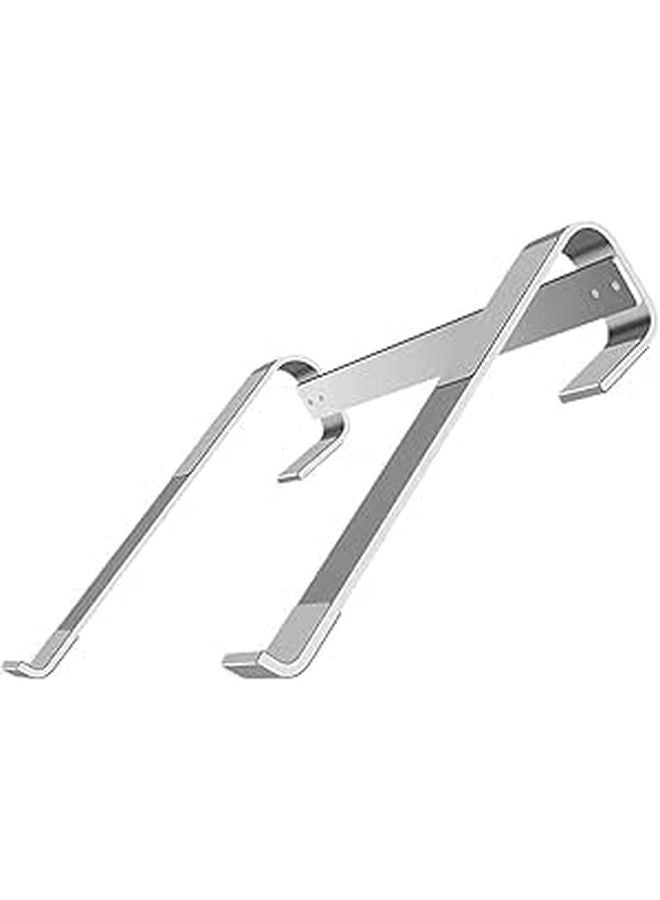Foldable Aluminum Laptop Stand With Hollow Cooling Portable Riser Silver - Image 1