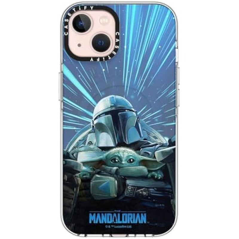 Casetify Clear iPhone 13 Case 【Mandalorian Co-Lab/Not Yellowing / 6.6ft Drop Protection/Compatible with Magsafe】 - You Ready for an Adventure - Clear - Image 1