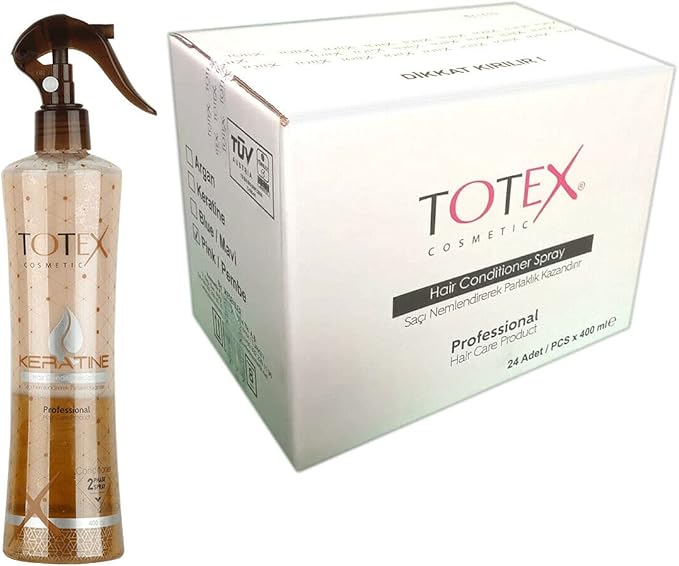 Totex Keratin 2 Phase Hair Spray Conditioner I For Damaged Hair Formula I Untangling Nourishing Moisturizing I Unisex Leavein Conditioner 400 ml Pack Of 2