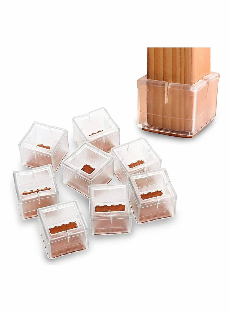 Chair Leg Protectors with Felt Pads for Scratch Prevention and Noise Reduction, Easy Glide Feet Caps for Smooth Movement  - Image 1