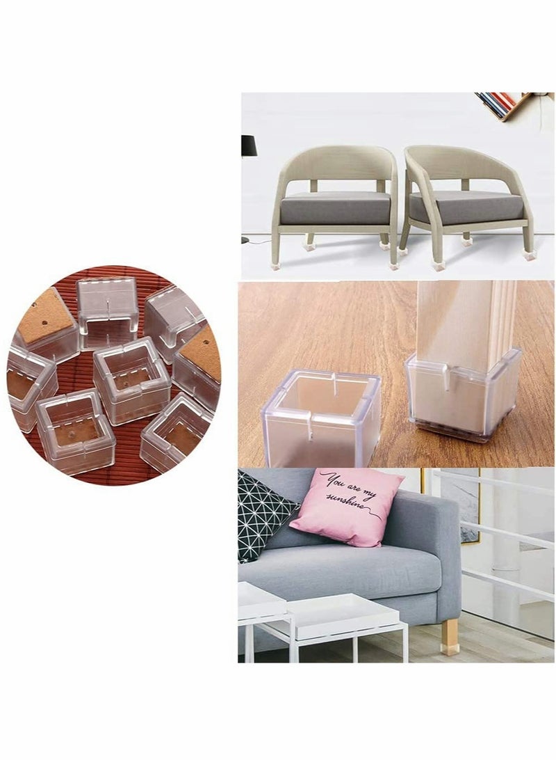 Chair Leg Protectors with Felt Pads for Scratch Prevention and Noise Reduction, Easy Glide Feet Caps for Smooth Movement  - Image 2
